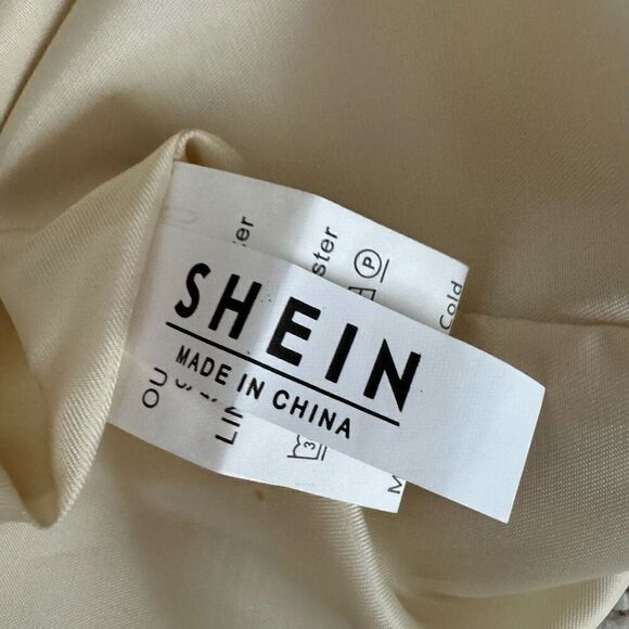 SHEIN BIZwear Double Breasted Lapel Neck Blazer Oversized Size Small S Woman's - Picture 7 of 11